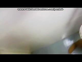 Skinny Teen Goes For Public Restroom Sex