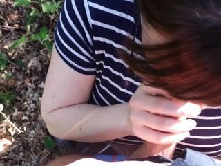 Cheating Wife Sucks My Cock In The Woods And Lets Me Cum In Her Mouth!