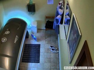 Girl Masturbating In Solarium