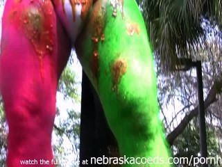 Naked Girls Paint Ball Guns For Radio Show Shock Jock Like Howard Stern